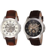 Fossil Men&#39;s Grant Automatic Skeleton Dial Leather Watch  - £99.91 GBP