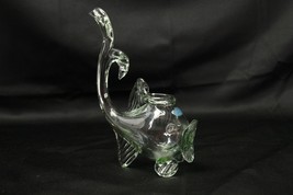 Fish Ture Berglund Vase Stockholm&#39;s Glassworks Translucent Green - $44.10