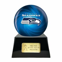 Large/Adult 200 Cubic Inch Seattle Seahawks Metal Ball on Cremation Urn Base - £407.58 GBP