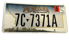Montana State License Plate 7C 7371A Vintage 2009 Big Sky Country FREE S... - €15,36 EUR