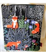 Book Sleeve with Zipper Woodland Foxes Book Cover Outer Pouch L Parkin D... - $20.11 CAD