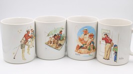 Vintage 1987 Norman Rockwell Museum Collection Mug Set Paradise Trout Closed   - £23.33 GBP