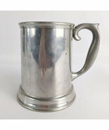 Vintage Stieff Pewter Tankard Pint Mug Clear Glass Bottom P27 4.75&quot; Tall... - $27.30 CAD