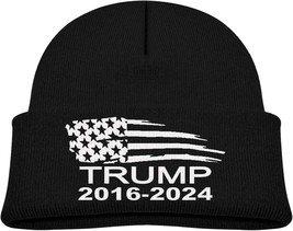 TRUMP 2016-2024 Collectible Cuffed Knit Beanie Hat Cap Donald Melania 45 47 OSFA - £15.82 GBP