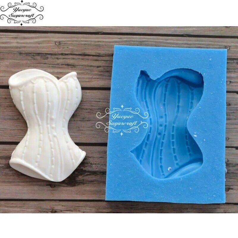 3D Skirt Princess Dress Sugarcraft Corset Silicone Mold Fondant Chocolat... - $10.88