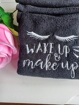Pack of 6 Embroidered Wakeup And Makeup Towels 11,5&quot;x11,5&quot; - £10.90 GBP