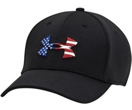 Under Armour UA Freedom Black Blitzing Hat Mens Stretch Fitted Cap!!(M/L) - $24.30