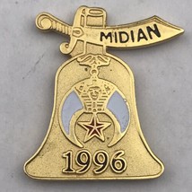 Midian Shriners Vintage Pin Gold Tone 1996 Enamel Masons Fraternal Mason... - £7.87 GBP
