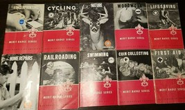 Vintage Lot Of 10 1950-60&#39;s Merit Badge Series Booklet Books Boy Scouts  - £23.78 GBP