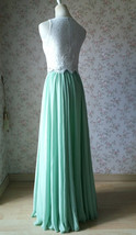 Two Piece Bridesmaid Dress Chiffon Skirt Sleeveless Crop Lace Top Plus Size image 3