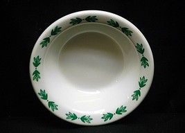 Vintage Shenango China Restaurant Ware Fruit Dessert Berry Bowl Green Leaves USA - £7.63 GBP