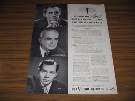 1947 Print Ad RCA Victor Records Robert Shaw,Horowitz,Koussevitzky - £9.22 GBP