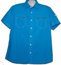 Xios Men&#39;s Bright Blue Cotton Shirt Size 2XL Good Condition - £11.87 GBP