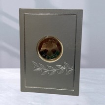 Franklin Mint Gold Coin Christmas Card Holiday Vtg 1970s Silver Dove Peace Gift - $19.75