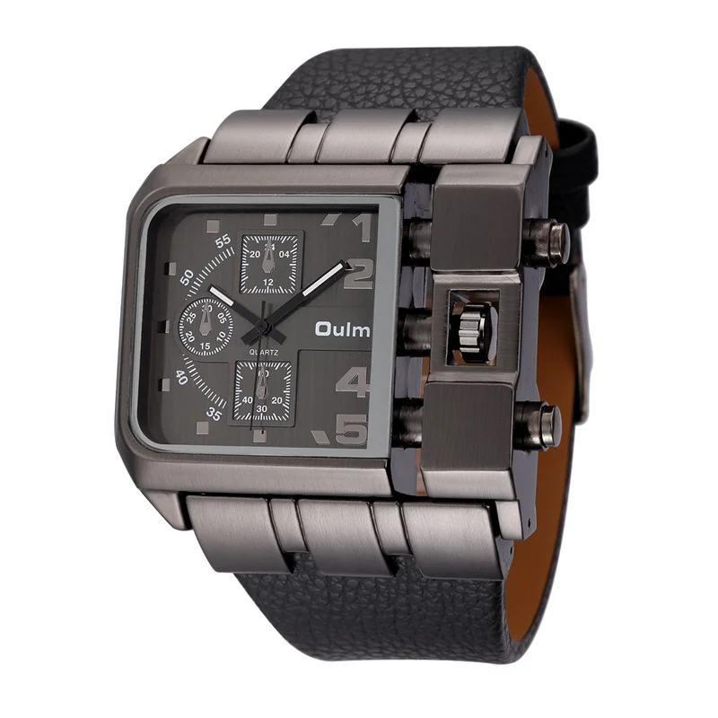 3364 Casual Wristwatch Square Dial Wide Strap Men&#39;s Quartz Watch Luxury Brand Ma - £29.28 GBP