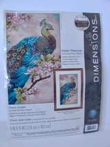 DIMENSIONS Indian Peacock Counted Cross Stitch Kit 9x14 Suzanne Nicoli 70-85293 - £11.95 GBP