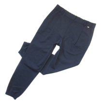 NWT St. John Pleated Jogger in Navy Double Knit Stretch Ponte Pull-on Pants 12 - £87.92 GBP
