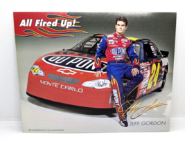 Jeff Gordon #24 Dupont Racing All Fired Up! 8&quot; X 10&quot; Hero Card Handout - $167.39 MXN