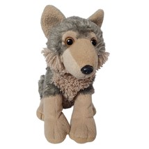 Wild Republic Gray Brown Wolf Plush Prairie Animal Stuffed Animal 2016 11&quot; - £31.10 GBP