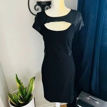 As By Df Alessandra Leather Trim Panel Cutout Sheath Dress, Black, Mediu... - $79.00