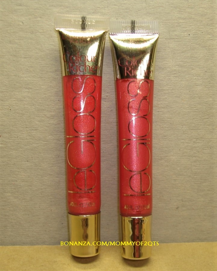 LOreal Lip Le Gloss Colour Riche 153 RASPBERRY SPLASH 2 Tube Set Balm Stick - $12.00