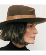 Rag &amp; Bone Zoe Wool Felt Fedora Hat, Spanish Style Pecan Brown, Small, NWT - $176.43 CAD