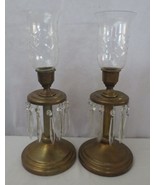 Pair Vtg Weighted Brass Vincent Mfg Co Cleveland Ohio Candle Holders w/C... - £98.29 GBP