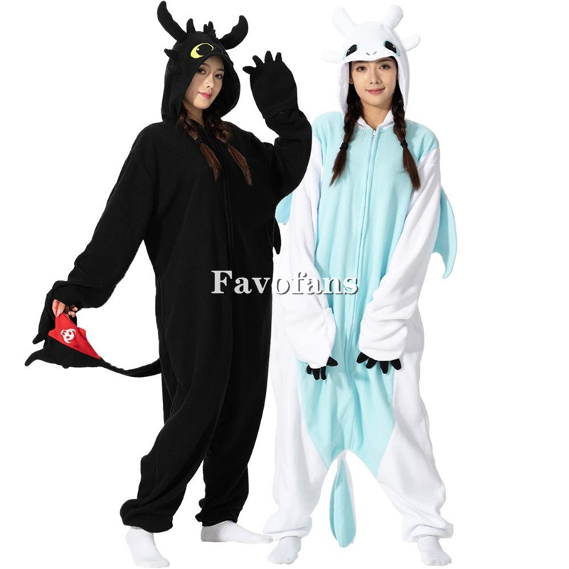 Toothless Adult Onesie Animal Cartoon Kigurumi Pajamas Halloween Cosplay