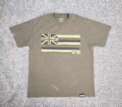 Hawaii&#39;s Finest Shirt Adult Large Army Green British Flag Ianuali Line 2... - £11.72 GBP