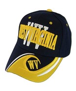 West Virginia Men&#39;s Wave Pattern Adjustable Baseball Cap (Navy/Gold) - £11.95 GBP