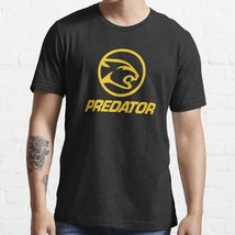  Predator Logo Round Men&#39;s Black Cotton T-Shirt - £16.47 GBP