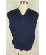Mens Ping Blue Mercerized Cotton Golf V-Neck Sweater Vest Italy Large - £11.67 GBP