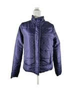 Copper Key Womens Polka Dot Puffer Jacket Sz XS Blue Pink - $348.35 MXN