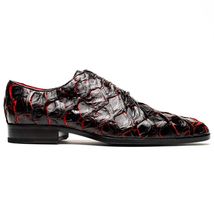 Marco Di Milano Genuine Pirarucu Exotic Lace-Up Olivieri Blackcherry image 2