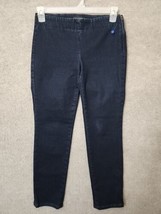 Talbots Slim Ankle Jeans Womens 4 Petite Blue Dark Wash Side Zip Stretch - £23.11 GBP