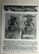 THE GRIDLEY WAVE #44 1974 2-page early ERB Tarzan Edgar Rice Burroughs fanzine  - £11.86 GBP