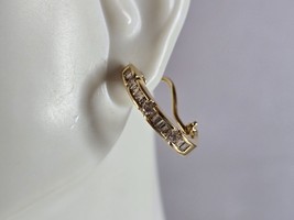 Womens Vintage Estate 14K Yellow Gold Diamond Earrings, 4.4g E7392 - £391.72 GBP