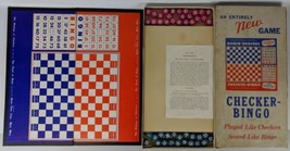 Vintage 1943 CHECKER-BINGO Game, Hard to find War-Time game - £15.95 GBP