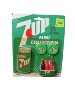 Vintage 1983 7 Up Mini Collection Soda Advertising Rubber Pencil Erasers... - £17.70 GBP