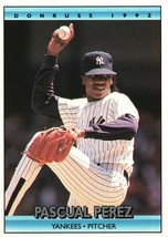 Donruss #695 1992 Baseball Card Pascual Gross Perez Ny Yankees - £1.36 GBP
