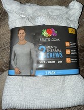 Fruit of the Loom 2-Pack Thermal Top Shirt Base Layer Long John Gray Waf... - $19.79