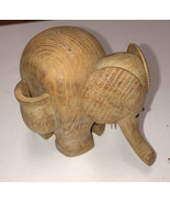 Vintage Handmade Wooden Elephant With Side Pockets - £5.08 GBP