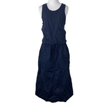 Philosophy Republic Clothing Navy Blue Cotton midi Dress M drawstring po... - $189.15 MXN