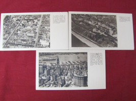 Antique Lot of 3 Rare Bird&#39;s Eye View New York Postcards - £15.77 GBP