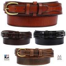 Gun Holster Ranger Belt 1½&quot; Wide Heavy Duty Leather 4 Colors Amish Handmade Usa - £70.33 GBP