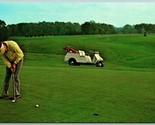 Putting Green Ludington Hills Golf Club Ludington MI UNP Chrome Postcard G1 - £9.40 GBP