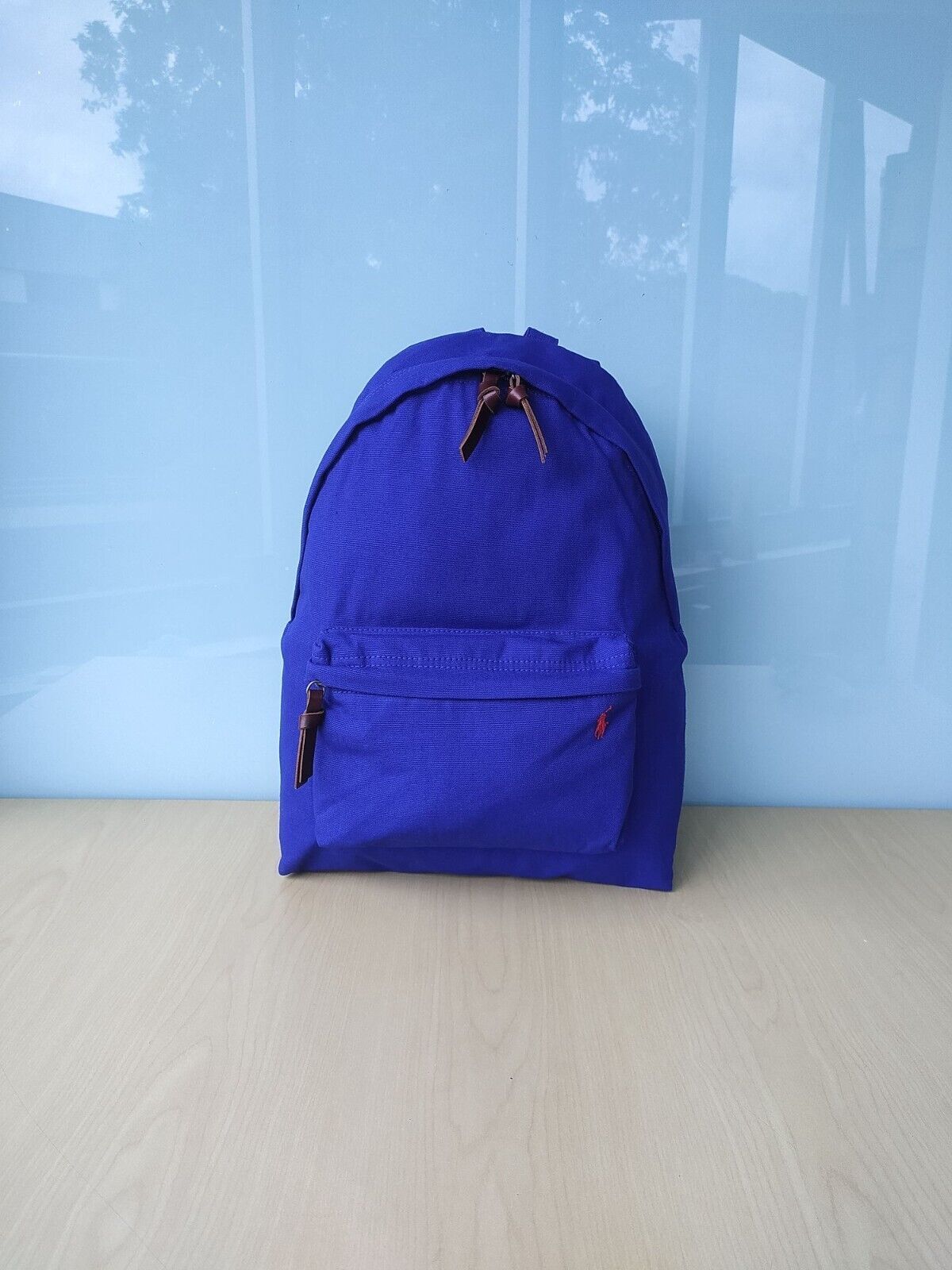 Polo Ralph Lauren Blue Canvas Backpack  WORLDWIDE SHIPPING - $148.91
