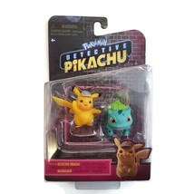 Pokemon Detective Pikachu &amp; Bulbasaur Figures Wicked Cool Toys Brand New Age 4+ - £10.41 GBP