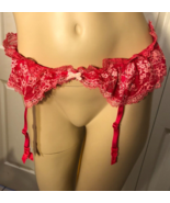 VICTORIA&#39;S SECRET Vintage M/L Fuschia Garter Belt - $13.57 CAD