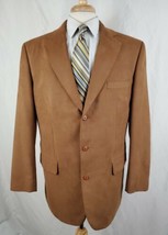 Chaps Ralph Lauren Faux Suede Sport Coat Jacket 42 Three Button Brown Mi... - $29.99